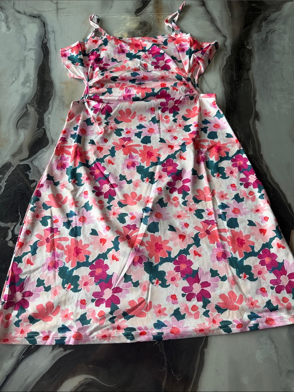 Floral Cold-Shoulder Maxi Dress in Pink